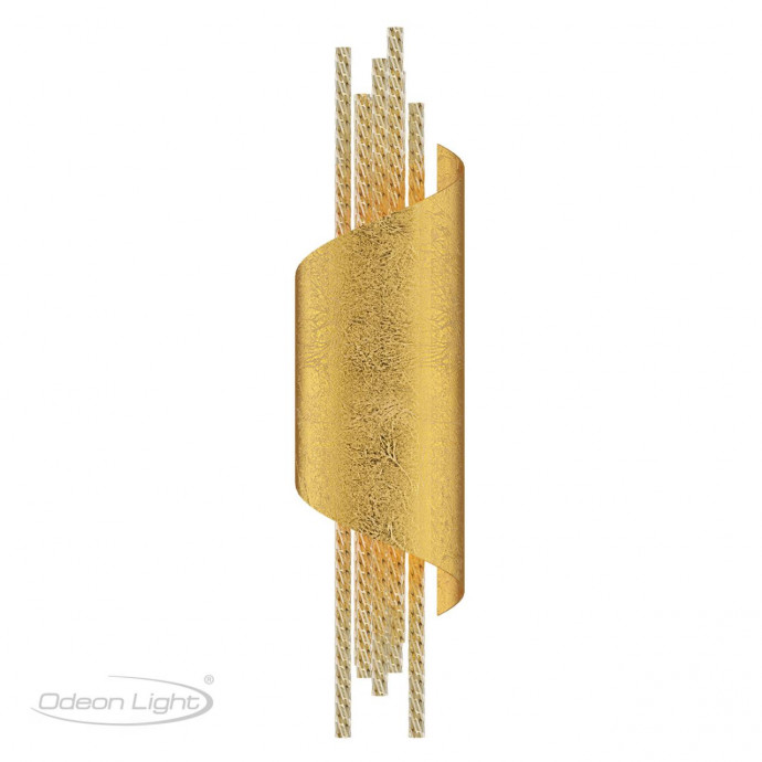 3901/5W L-VISION ODL20 215 золотистый/стекло/металл Настенный светильник LED 4000K 5W 220V MONICA