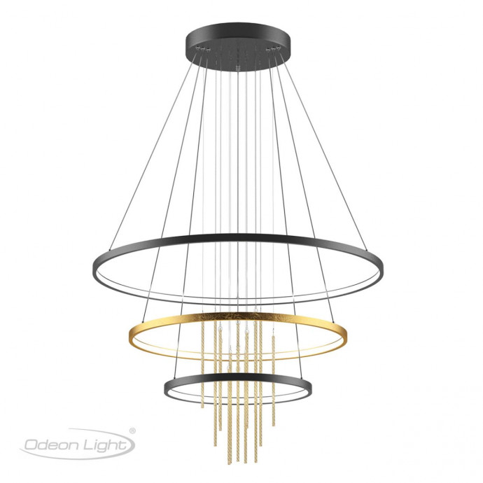 3901/99L L-VISION ODL20 215 золотистый/стекло/металл Подвесной светильник LED 4000K 113W 220V MONICA