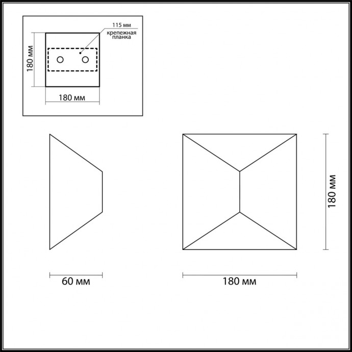 3907/10WL HIGHTECH ODL20 241 черный/металл Настенный светильник LED 3500K 10W 220V IP65 TIBRO