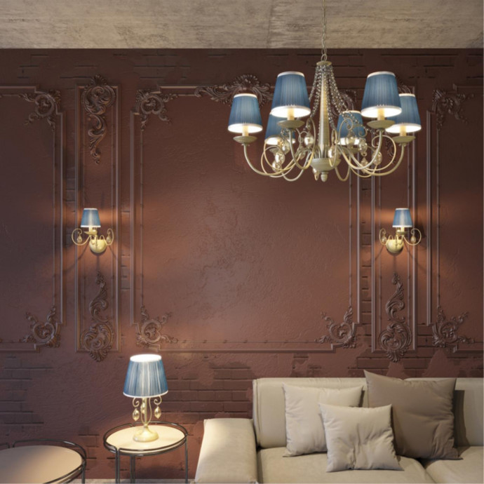 3921/1W CLASSIC ODL18 497 бронза/ткань/стекло Бра IP20 E14 40W 220V NIAGARA