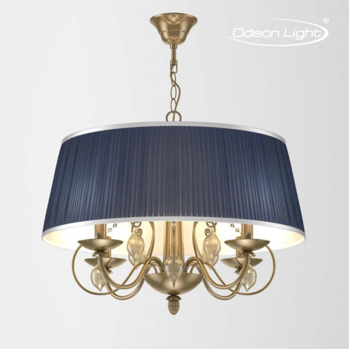 3921/4 CLASSIC ODL18 496 бронза/ткань/стекло Люстра IP20 E14 4*40W 220V NIAGARA