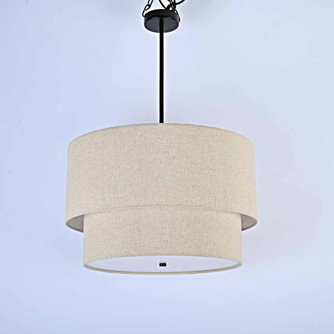 Люстра Rh Two-Tier Round Shade Linen By Imperiumloft