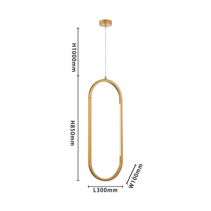 4008-2P, подвес, L300xW20xH890/1890, 2xLEDx7.2W, 1385LM, 4000K, included