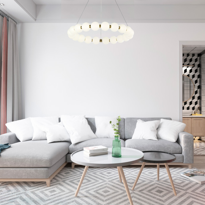 4014-8P, подвесная люстра, D820xH80/1080, LEDx60W, 4800LM, 4000K, included