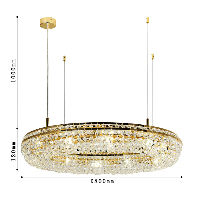 4015-12P, подвесная люстра, D800xH120/1120, 12xE14x40W