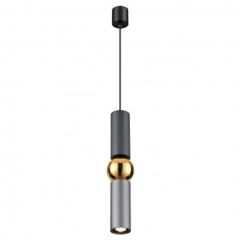 4071/5L L-VISION ODL19 312 серый/золото Подвес GU10 1*5W SAKRA