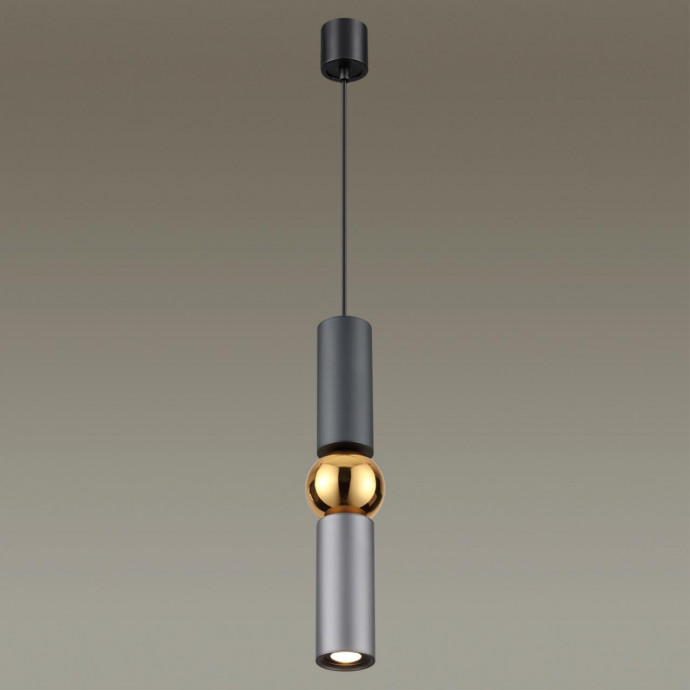 4071/5L L-VISION ODL19 312 серый/золото Подвес GU10 1*5W SAKRA