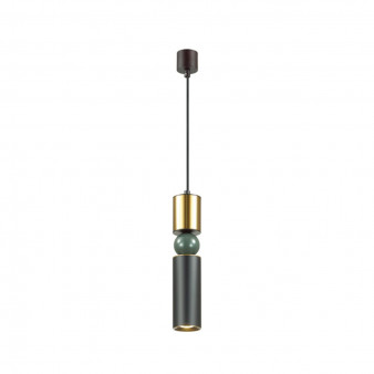 4073/5L L-VISION ODL19 312 черный/золото/зеленый Подвес GU10 1*5W SAKRA