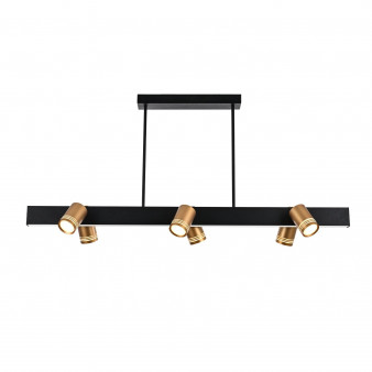 4074-6P, подвесная люстра, L1200xW190xH600, 6xGU10LEDx10W + LEDx18W, 700LM, 4000K, included