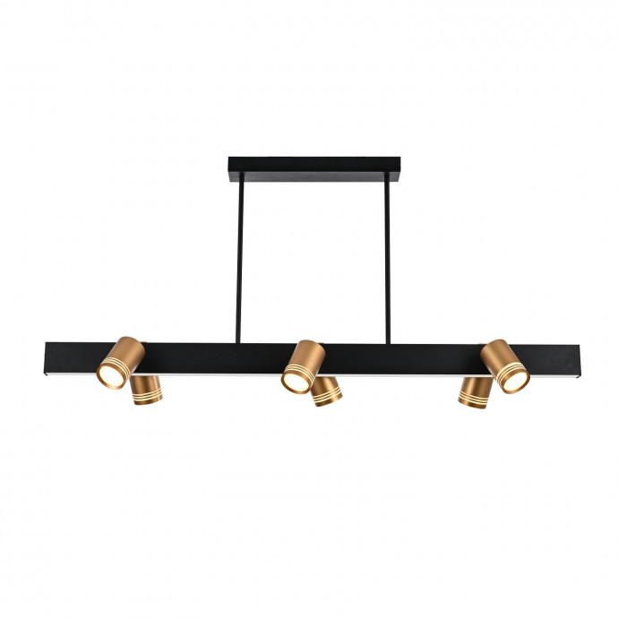 4074-6P, подвесная люстра, L1200xW190xH600, 6xGU10LEDx10W + LEDx18W, 700LM, 4000K, included