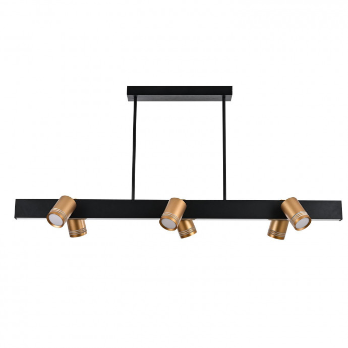 4074-6P, подвесная люстра, L1200xW190xH600, 6xGU10LEDx10W + LEDx18W, 700LM, 4000K, included