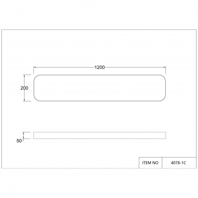 4078-1C, потолочный светильник, L1200xW200xH50, LEDx40W, 4000LM, 4000K, included