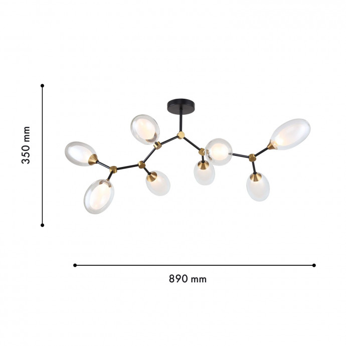 4083-8P, подвесная люстра, L890xW800xH350, 8xG9x40W