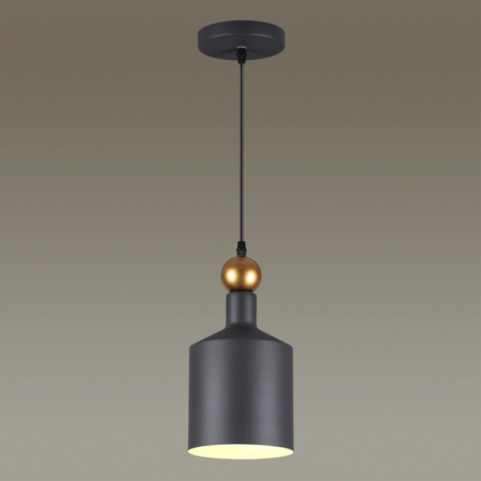 4085/1 PENDANT ODL19 361 темн.серый/золотой Подвес Е27 1*40W 220V BOLLI