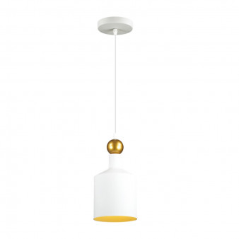 4087/1 PENDANT ODL19 361 белый/золотой Подвес Е27 1*40W 220V BOLLI