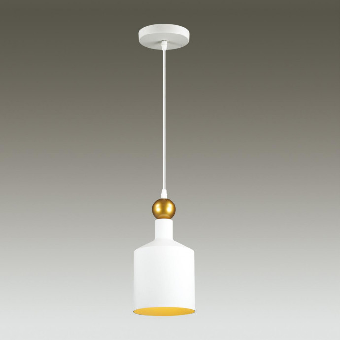 4087/1 PENDANT ODL19 361 белый/золотой Подвес Е27 1*40W 220V BOLLI