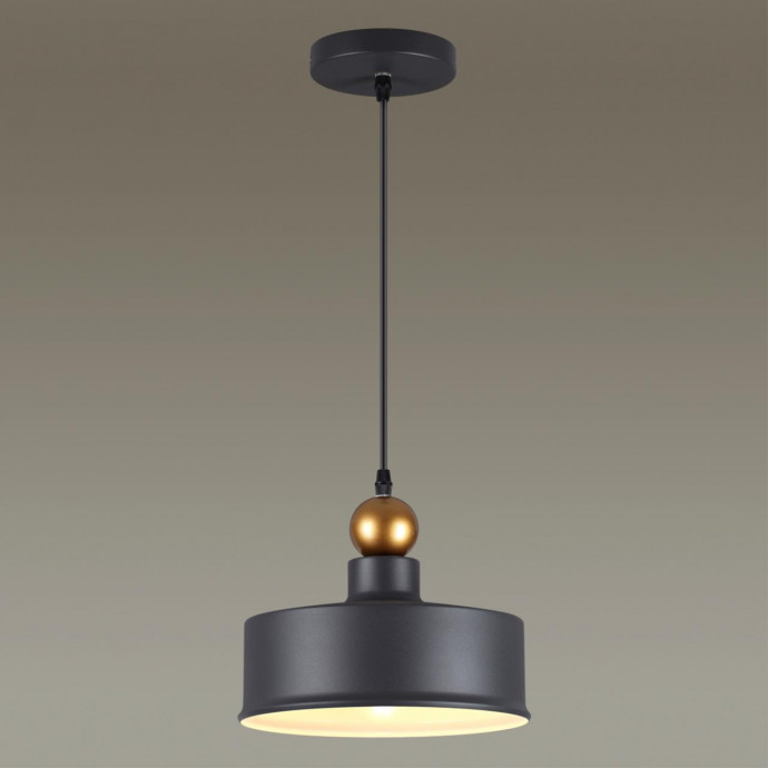 4088/1 PENDANT ODL19 361 темн.серый/золотой Подвес Е27 1*40W BOLLI