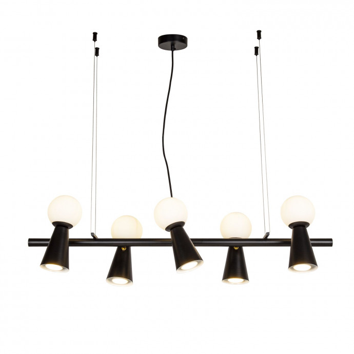 4095-5P, подвесная люстра, L900xW330xH230/1730, 5xG9LEDx3W + 5xGU10x35W