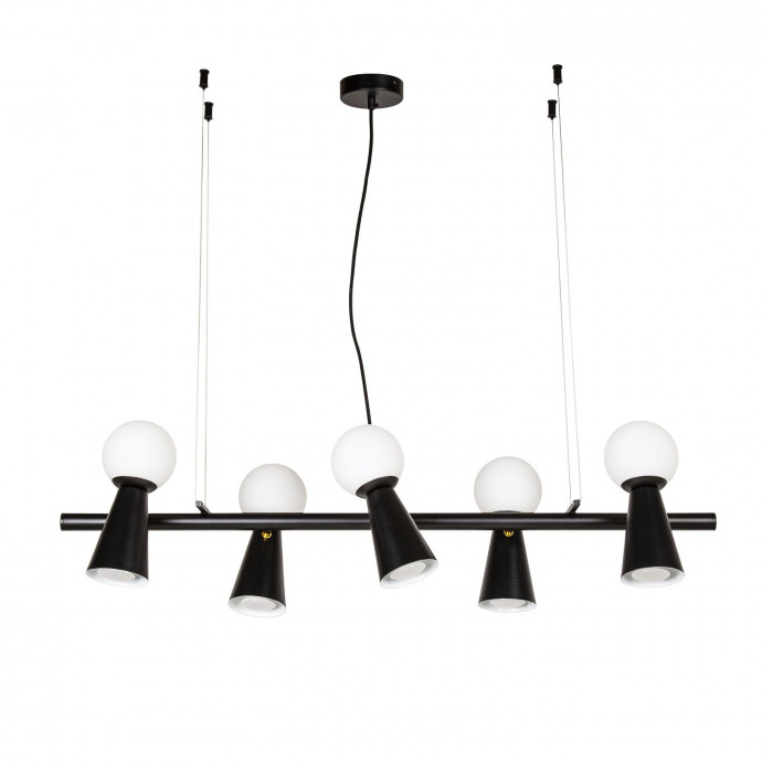 4095-5P, подвесная люстра, L900xW330xH230/1730, 5xG9LEDx3W + 5xGU10x35W