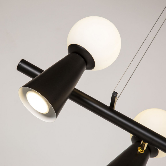 4095-5P, подвесная люстра, L900xW330xH230/1730, 5xG9LEDx3W + 5xGU10x35W