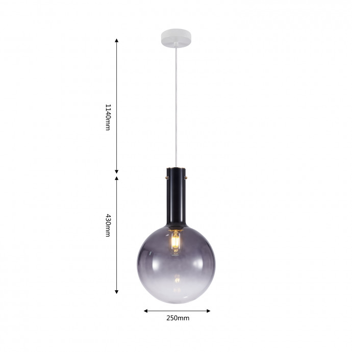 4103-1P, подвес, D250xH470/1630, 1xE27x60W