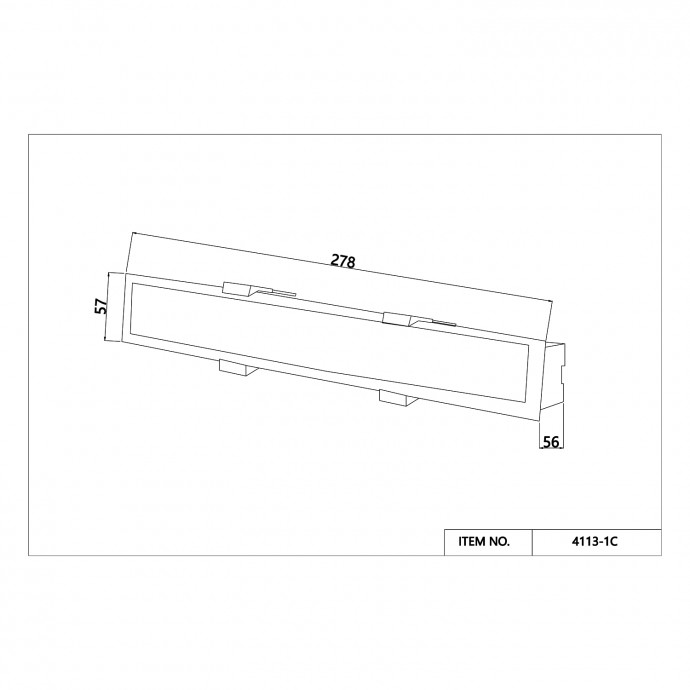 4113-1C, потолочный светильник, L278xW57xH56, LEDx10W, 650LM, 4000K, included