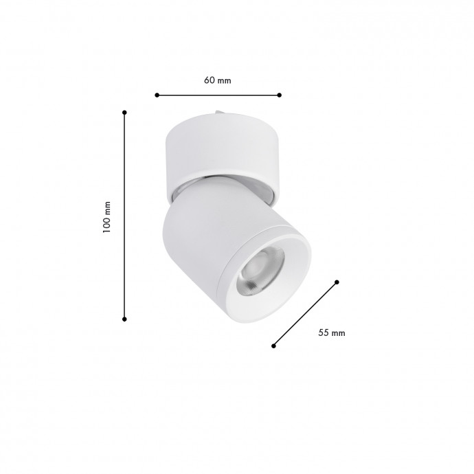 4150-1U, потолочный светильник, D54xW63xH98, LEDx6W, 42V, угол рассеивания: 24°, 550LM, 3000-6000K, IP20, included