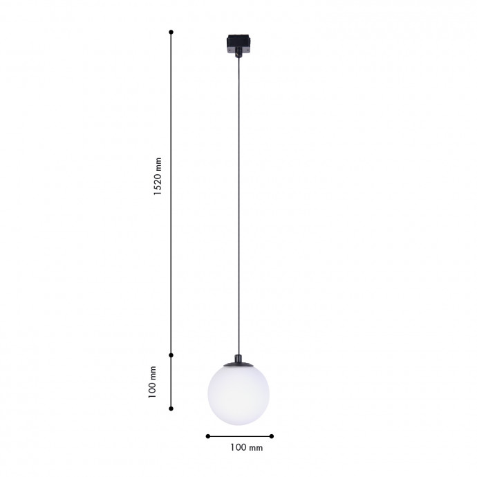 4155-1P, подвес, D100xH1650, LEDx6W, 42V, угол рассеивания: 120°, 350LM, 3000-6000K, IP20, included
