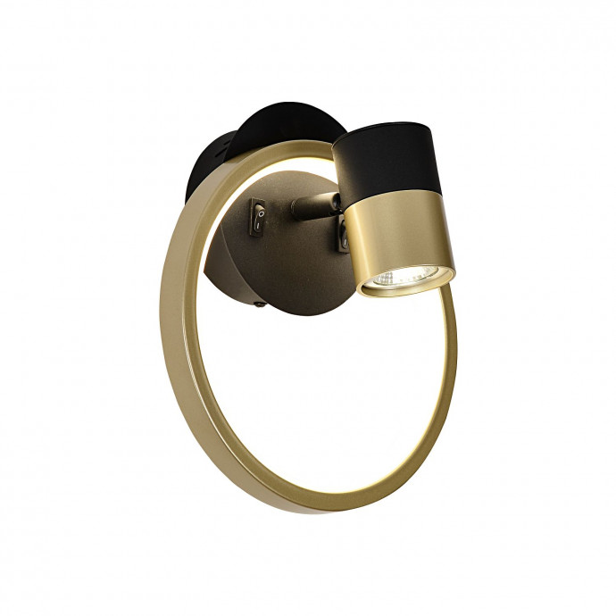 4168-2W, настенный светильник, D130xW200xH270, 1xGU10LEDx10W + LEDx13W, 585LM, 4000K, included, switch