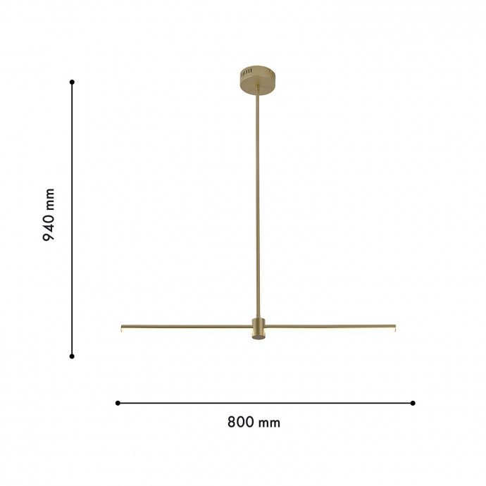 4177-1P, подвесная люстра, L800xW120xH940, LEDx32W, 1680LM, 3000-6000K, included, remote control
