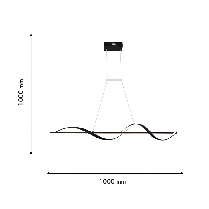 4180-2P, подвесная люстра, L1000xW180xH220/1000, LEDx34W + LEDx41W, 3375LM, 3000-6000K, included, remote control