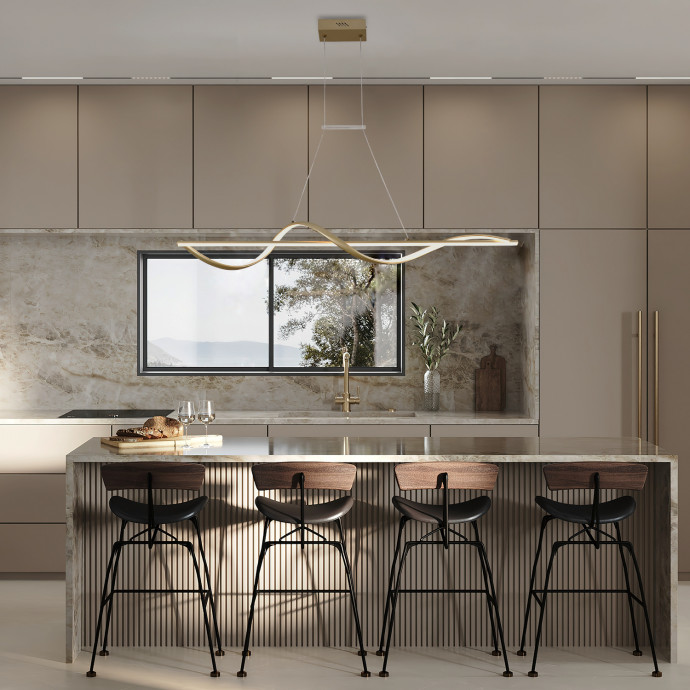 4181-2P, подвесная люстра, L1000xW180xH220/1000, LEDx34W + LEDx41W, 3938LM, 3000-6000K, included, remote control