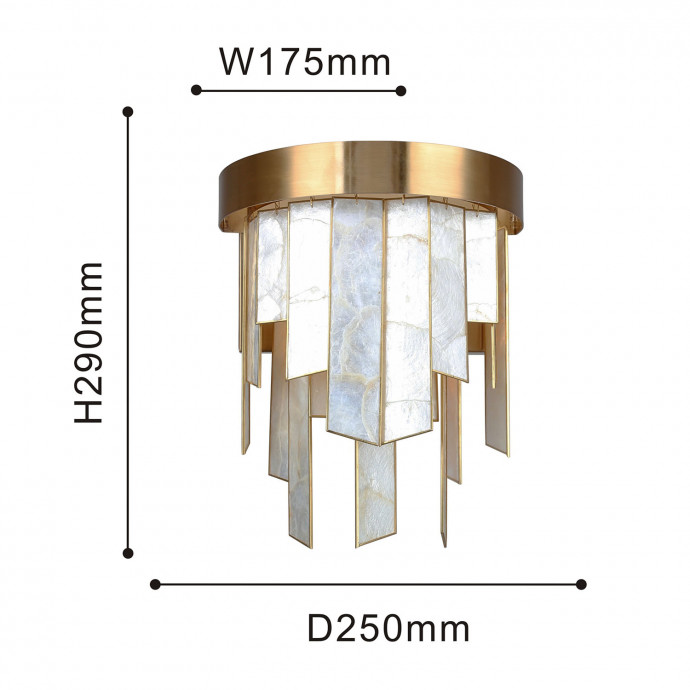 4199-2W, настенный светильник, D175xW250xH290, 2xE14x40W