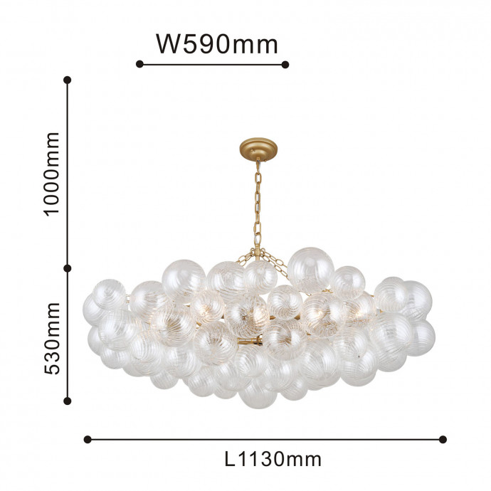 4202-10P, подвесная люстра, L1130xW590xH690/1530, 10xE14x40W