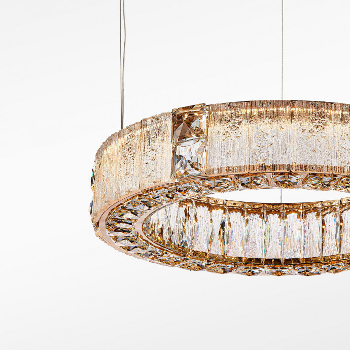 4204-6P, подвесная люстра, D600xH120/1500, LEDx60W, 6000LM, 3000K, included