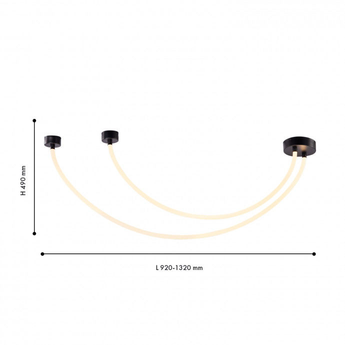 4217-2U, потолочный светильник, L1320xW160xH500, LEDx35W, 2850LM, 3000K, included