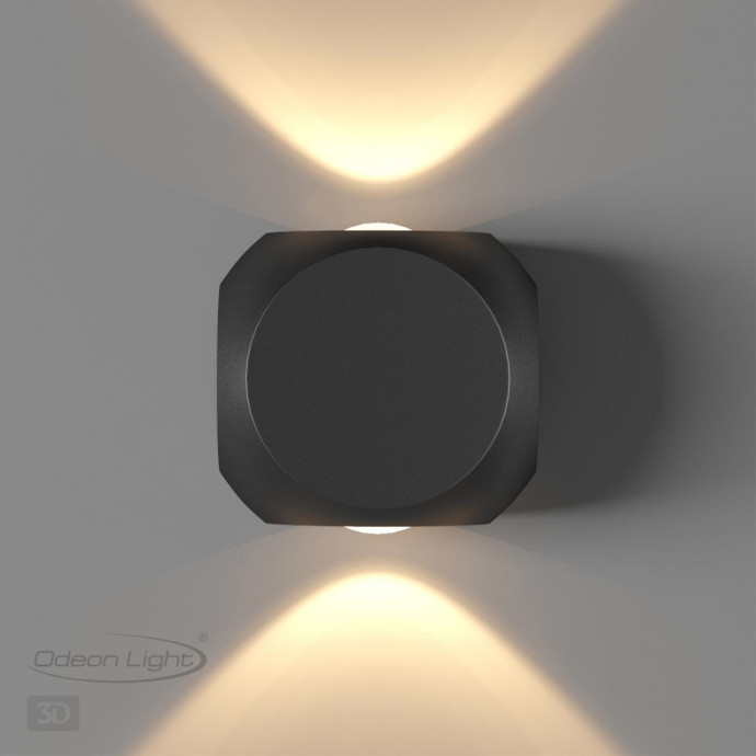 4222/4WL HIGHTECH ODL21 235 черн/металл Настенный светильник IP54 LED 4W 350Лм 3200K MIKO