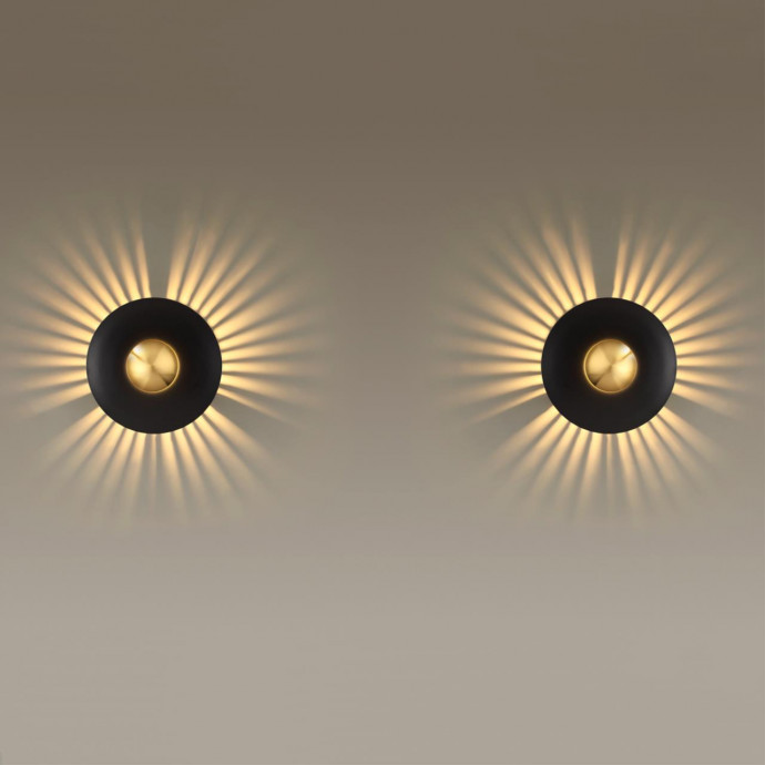 4223/13WL MIDCENT ODL21 179 черн/золот/металл Настенный светильник IP20 LED 13W 1520Лм 3000K ADAMAS