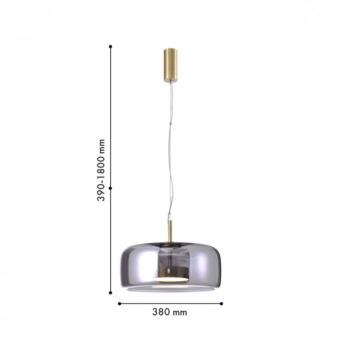 4234-2P, подвес, D380xH390/1800, LEDx12W, 1300LM, 4000K, included