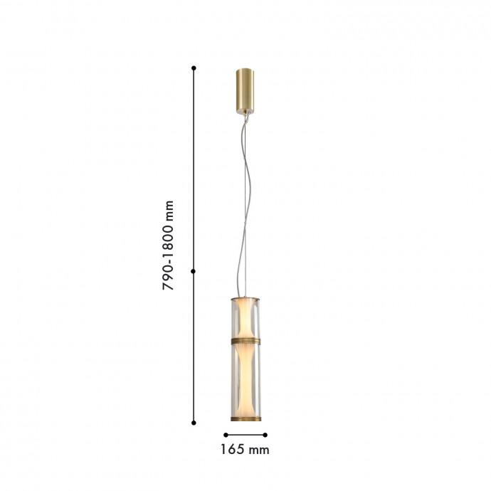 4244-2P, подвес, D165xH790/1800, LEDx20W, 435LM, 4000K, included