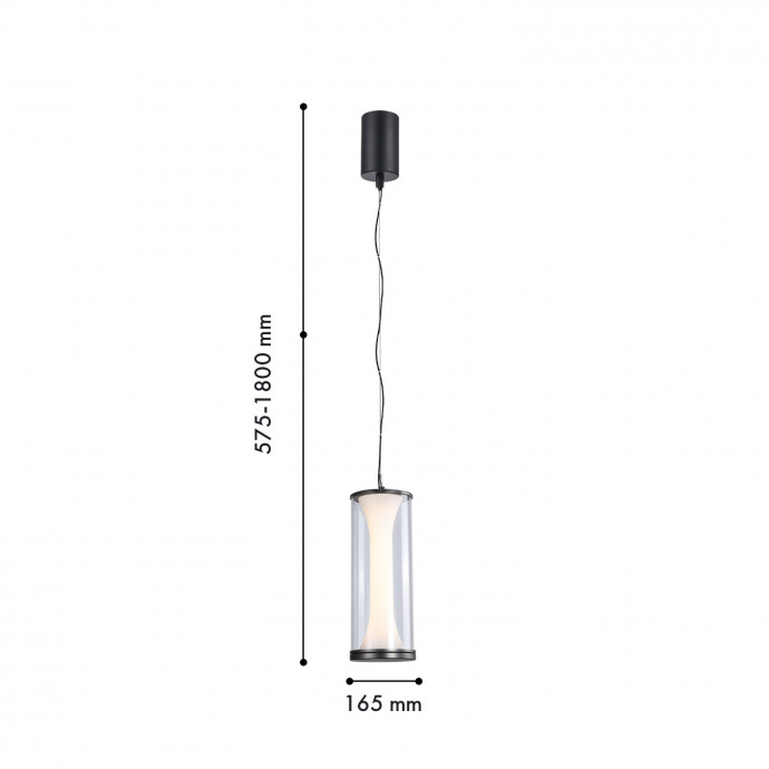 4245-1P, подвес, D165xH575/1800, LEDx12W, 294LM, 4000K, included