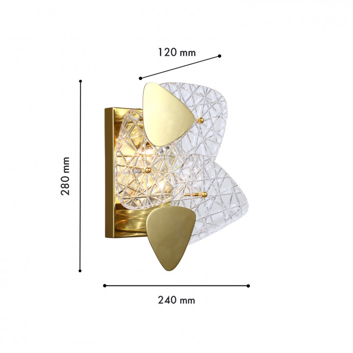 4249-2W, настенный светильник, D120xW240xH280, 2xG9x40W