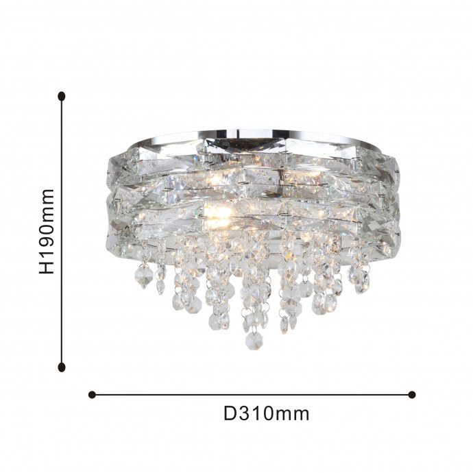 4250-3C, потолочная люстра, D310xH190, 3xG9x40W