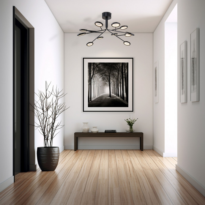 4252-12P, подвесная/потолочная люстра, D650xH320/1320, 12xLEDx3W, 3060LM, 4000K, included