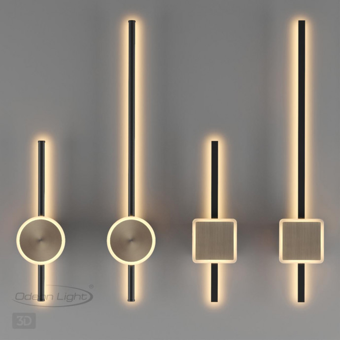 4256/18WL HIGHTECH ODL21 127 черн/бронза/металл Настенный светильник IP20 LED 18W 1152Лм 3000K STILO