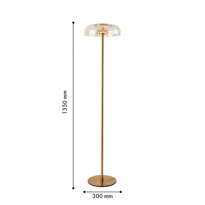 4258-1F, напольный светильник, D300xH1350, LEDx6.6W, 720LM, 4000K, included, switch