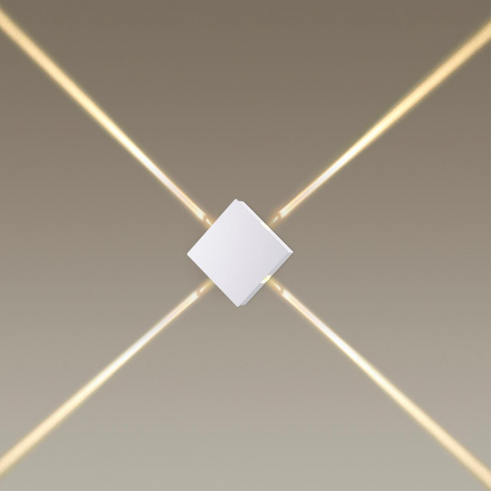 4258/8WL HIGHTECH ODL21 235 белый/металл Настенный светильник IP20 LED 8W 444Лм 3000K VISTA