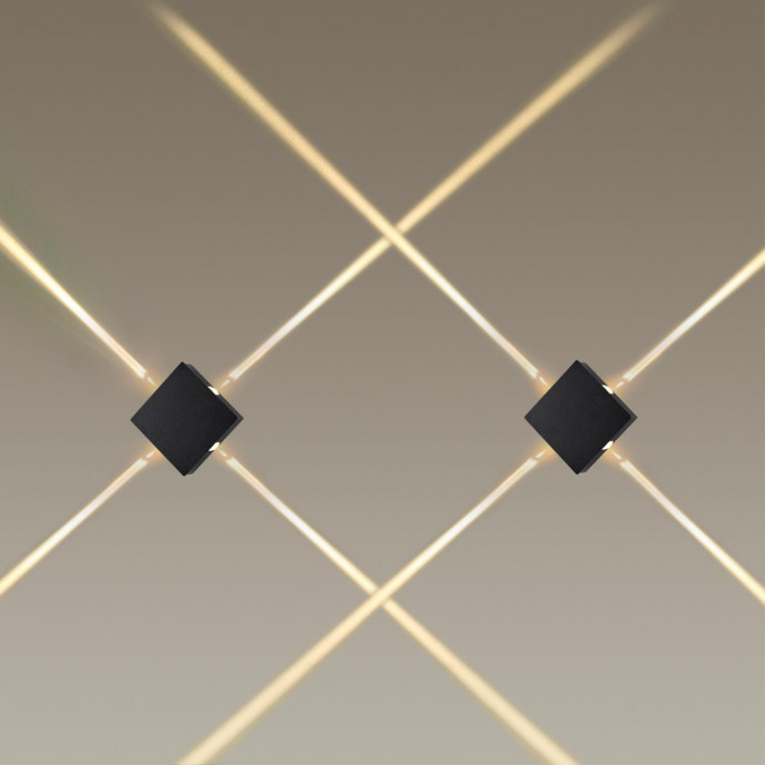 4259/8WL HIGHTECH ODL21 235 черный/металл Настенный светильник IP20 LED 8W 299Лм 3000K VISTA