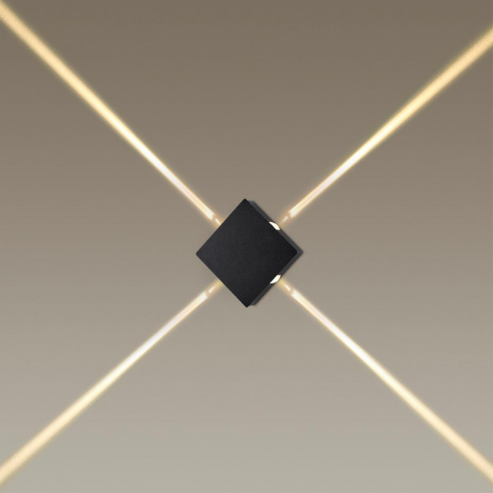 4259/8WL HIGHTECH ODL21 235 черный/металл Настенный светильник IP20 LED 8W 299Лм 3000K VISTA