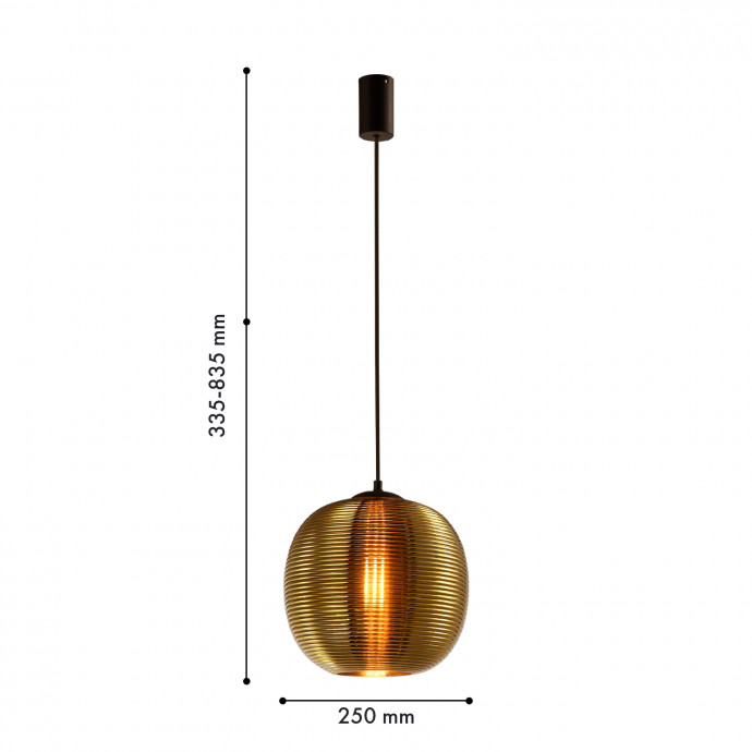 4261-1P, подвес, D250xH335/1835, 1xE27x40W
